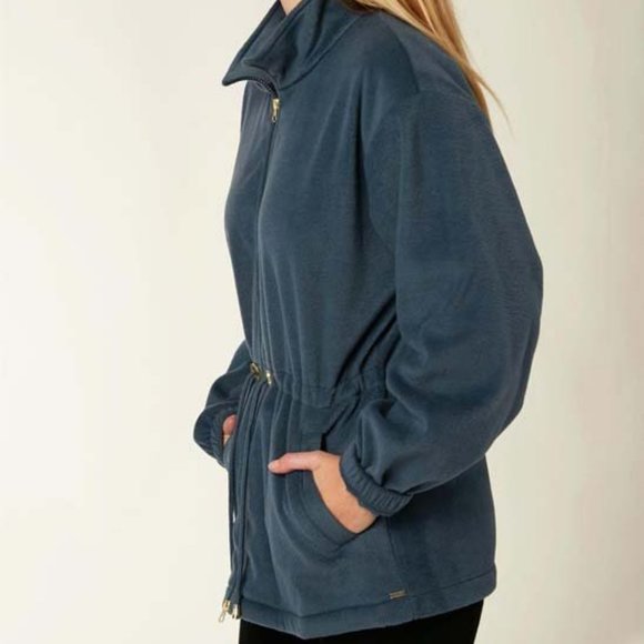O'Neill Salt Blue Fleece Drawstring Waist Morro Jacket S - Picture 2 of 6